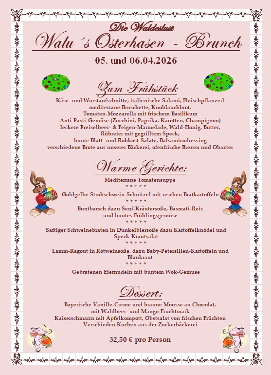 Oster Brunch Buffet 2026 Waldeslust