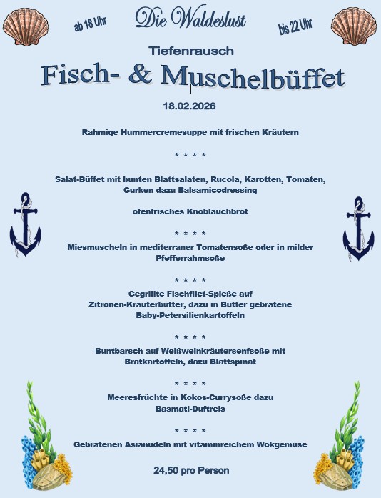 Tiefenrausch 2026 Buffetauswahl